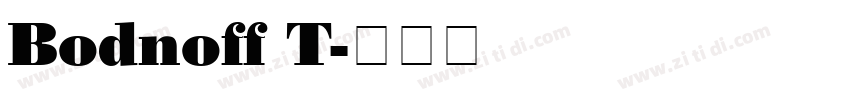 Bodnoff T字体转换